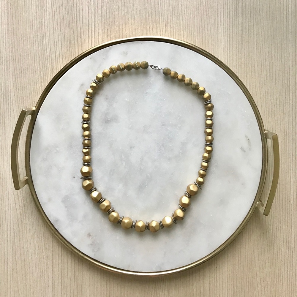 Modern Vintage Gold Design Necklace